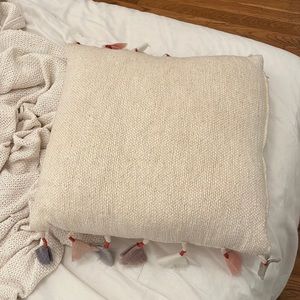 100% cotton boho tassel throw pillow